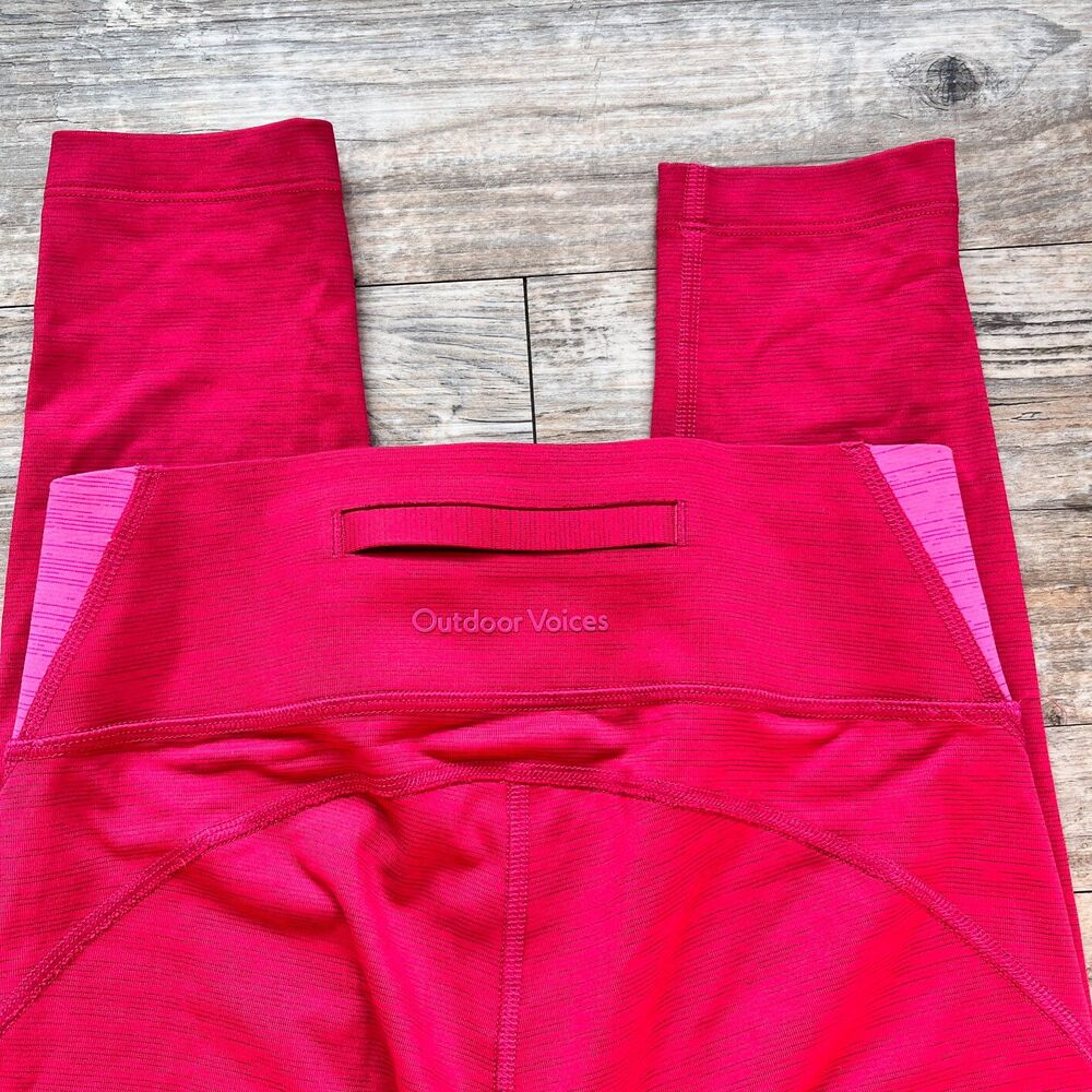 Outdoor Voices TechSweat Core 7/8 Leggings Hot Pink XS High Rise Gym Yoga - Picture 4 of 6